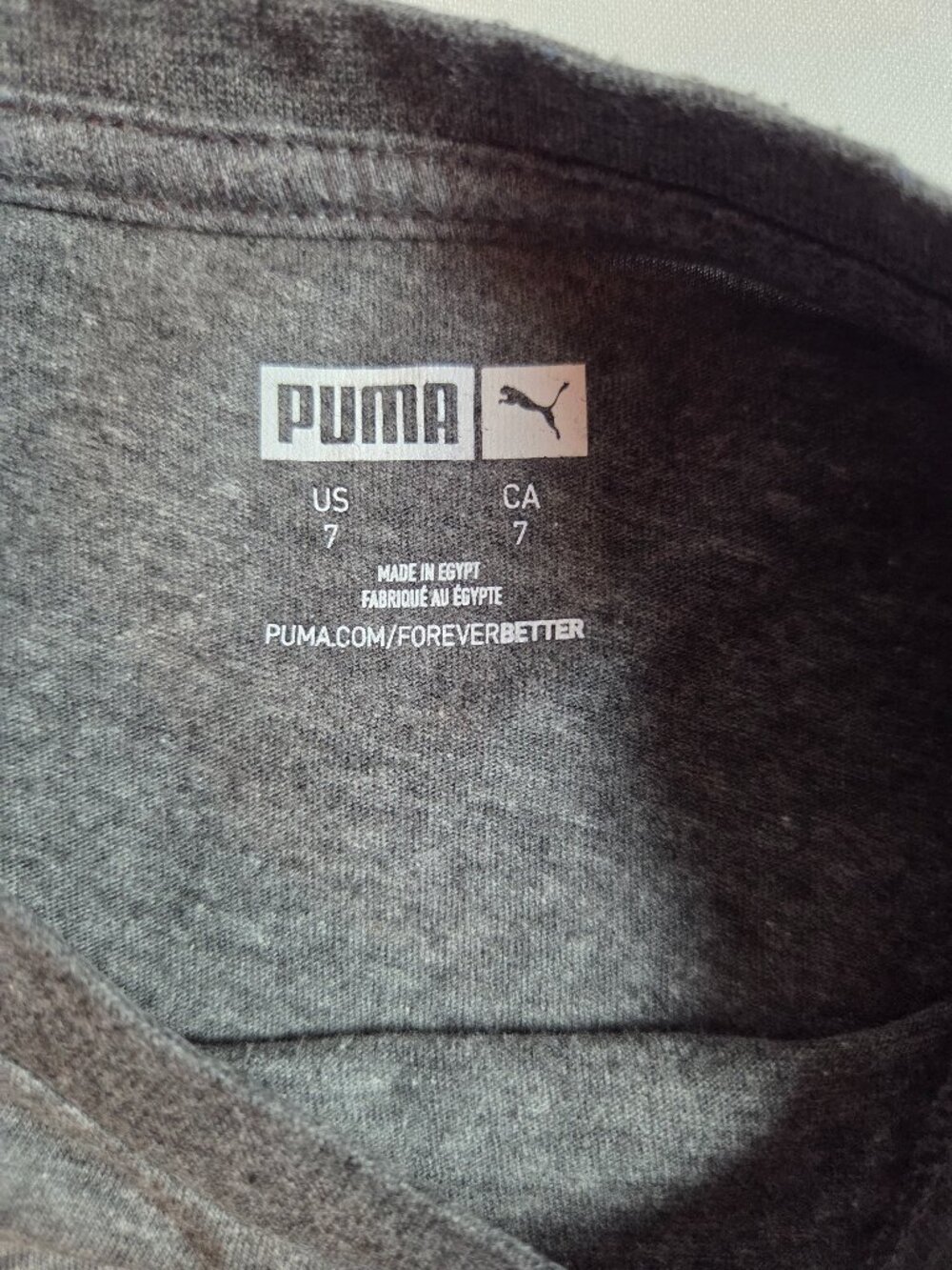 Puma Boys Shadow Graphic T-Shirt( size 7)- Heather Gray - Picture 3 of 3